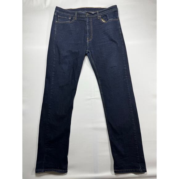 Levi's 506 Straight Men's Dark Wash Straight Leg Blue Denim Jeans - Size 38x34 - Picture 1 of 6
